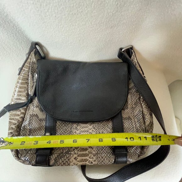 Aimee Kestenberg Nubuck Leather Snake Pattern Crossbody Bag Made with Love - Picture 9 of 11
